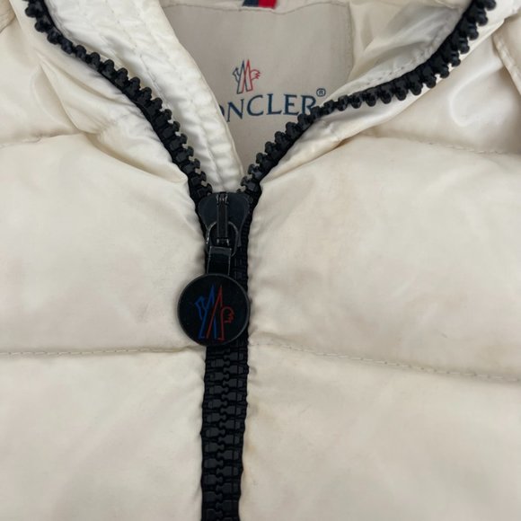 Moncler Baby Giubbotto Coat White Ivory Down Puffer Jacket Enfant Size 2 - Picture 7 of 13